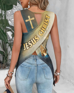 Do Everything For The Glory Of God All Over Print Cut Out Wrap Back Tank Top