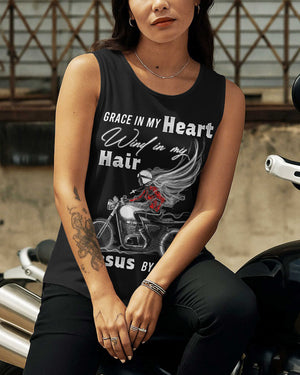 Grace In My Heart Cut Out Wrap Back Tank Top