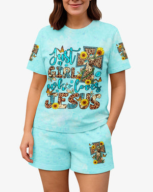 Just A Girl Who Loves Jesus All Over Print Summer Set