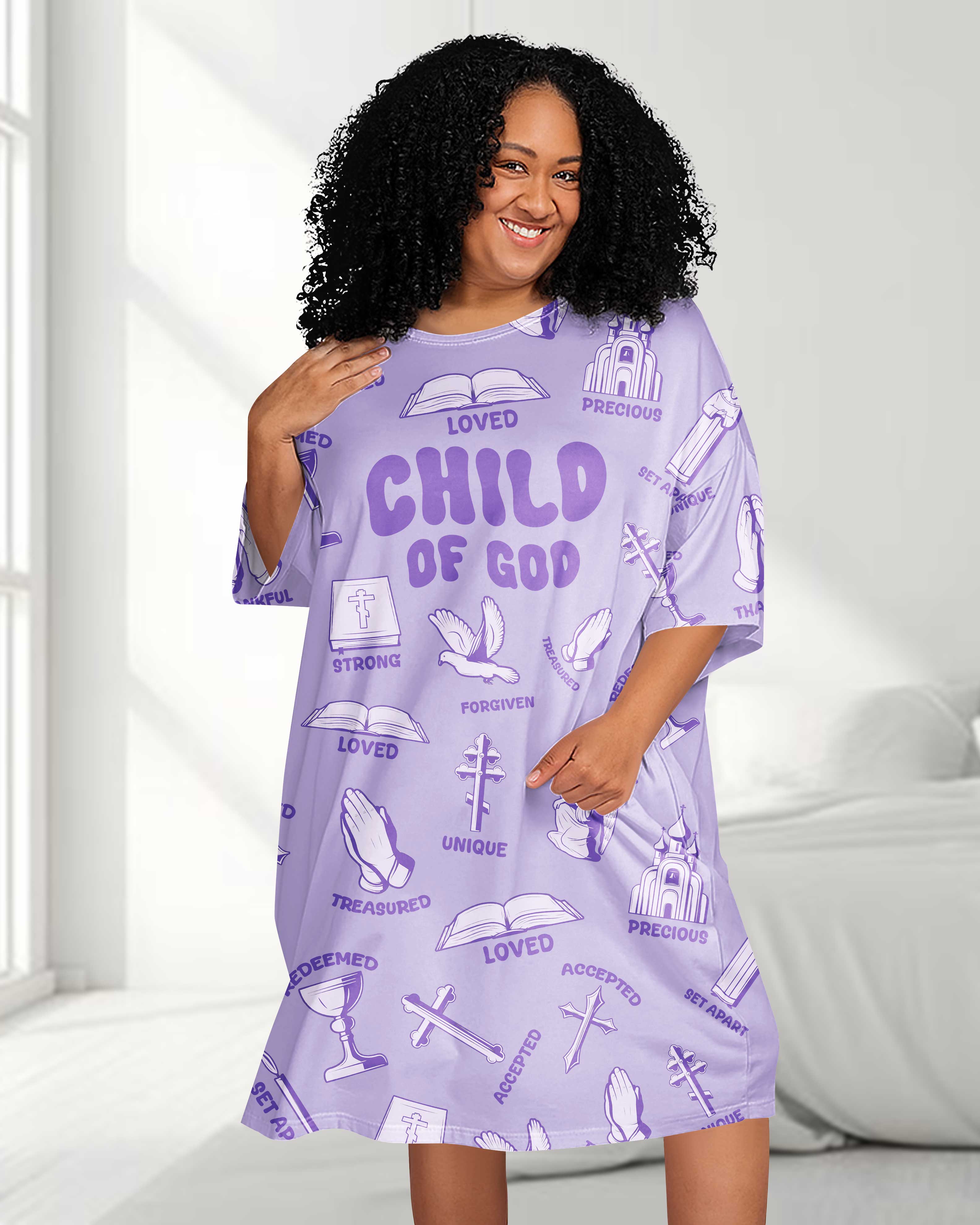 Child Of God All Over Print Sleep Tee