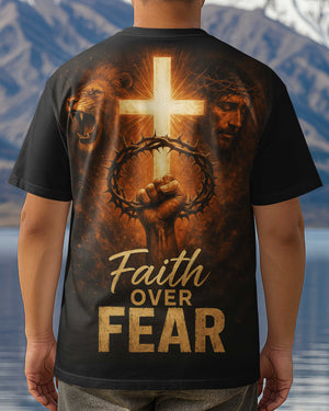 Faith Over Fear All Over Print T-Shirt
