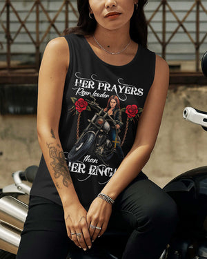 Her Prayers Roar Louder Cut Out Wrap Back Tank Top