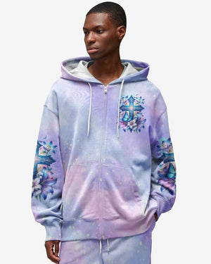 God And The Power Of Prayer All Over Print Zip Hoodie