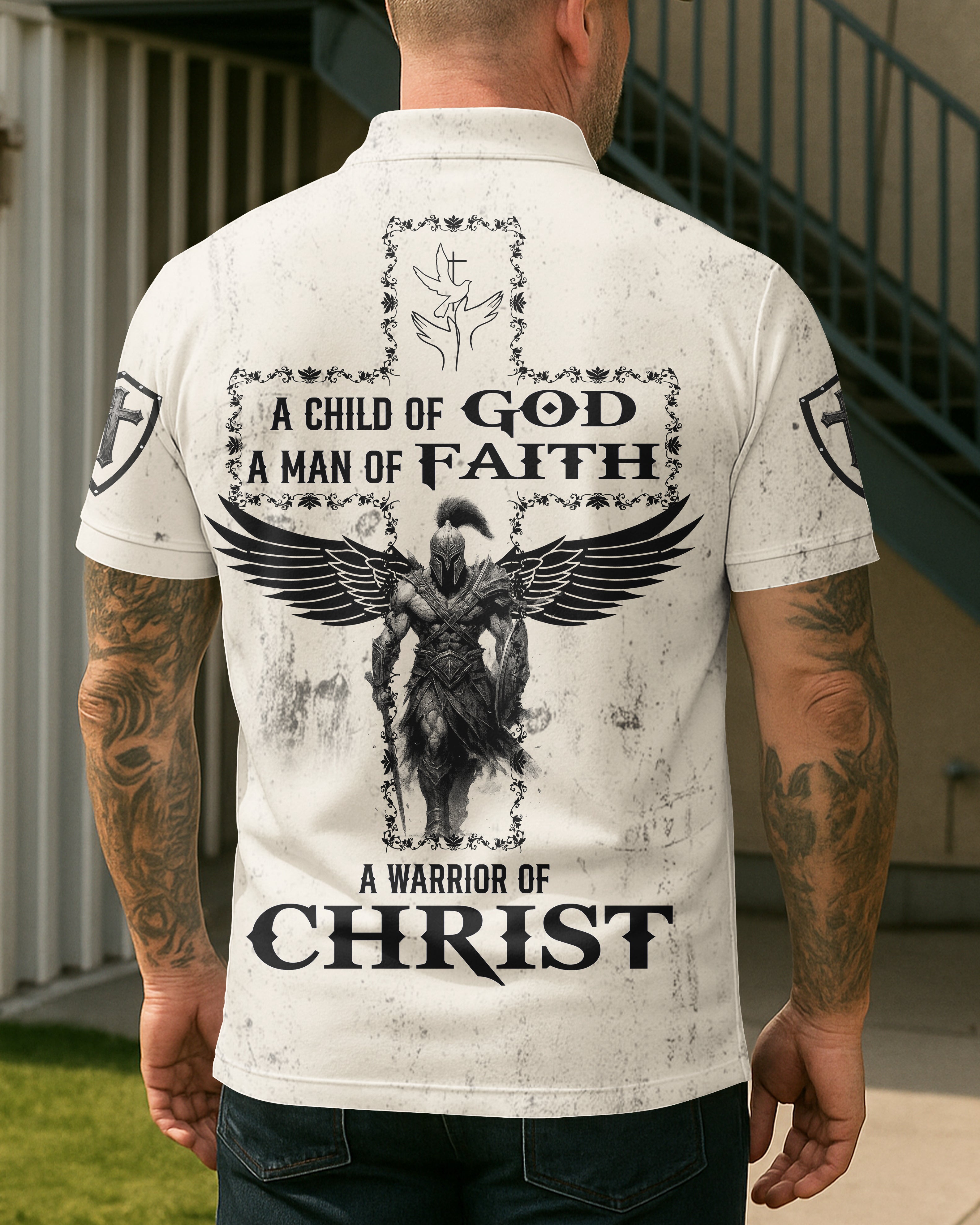 A Child Of God A Man Of Faith A Warrior Of Christ Shirt