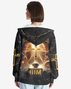 Death Could Not Hold Him All Over Print Zip Hoodie