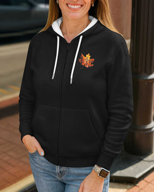 When Leaves Fall Down Zip Hoodie
