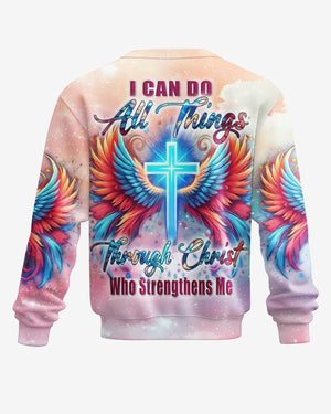 I Can Do All Things Through Christ Who Strengthens Me All Over Print Sweater