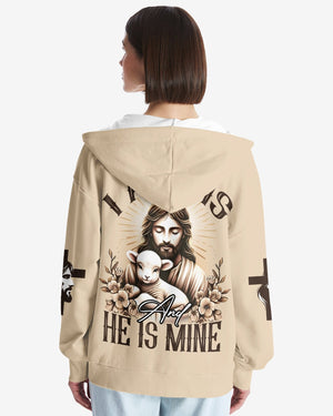 I Am His And He Is Mine All Over Print Zip Hoodie