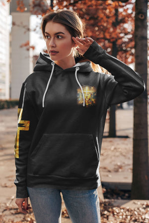 God Steps In Miracles Happen All Over Print Hoodie