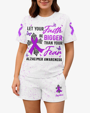 Let Your Faith Be Bigger Than Your Fear Alzheimer Awareness Women Set
