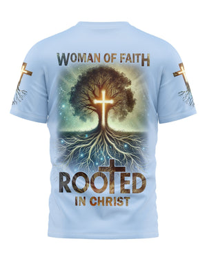 Woman Of Faith Rooted In Christ All Over Print T-shirt