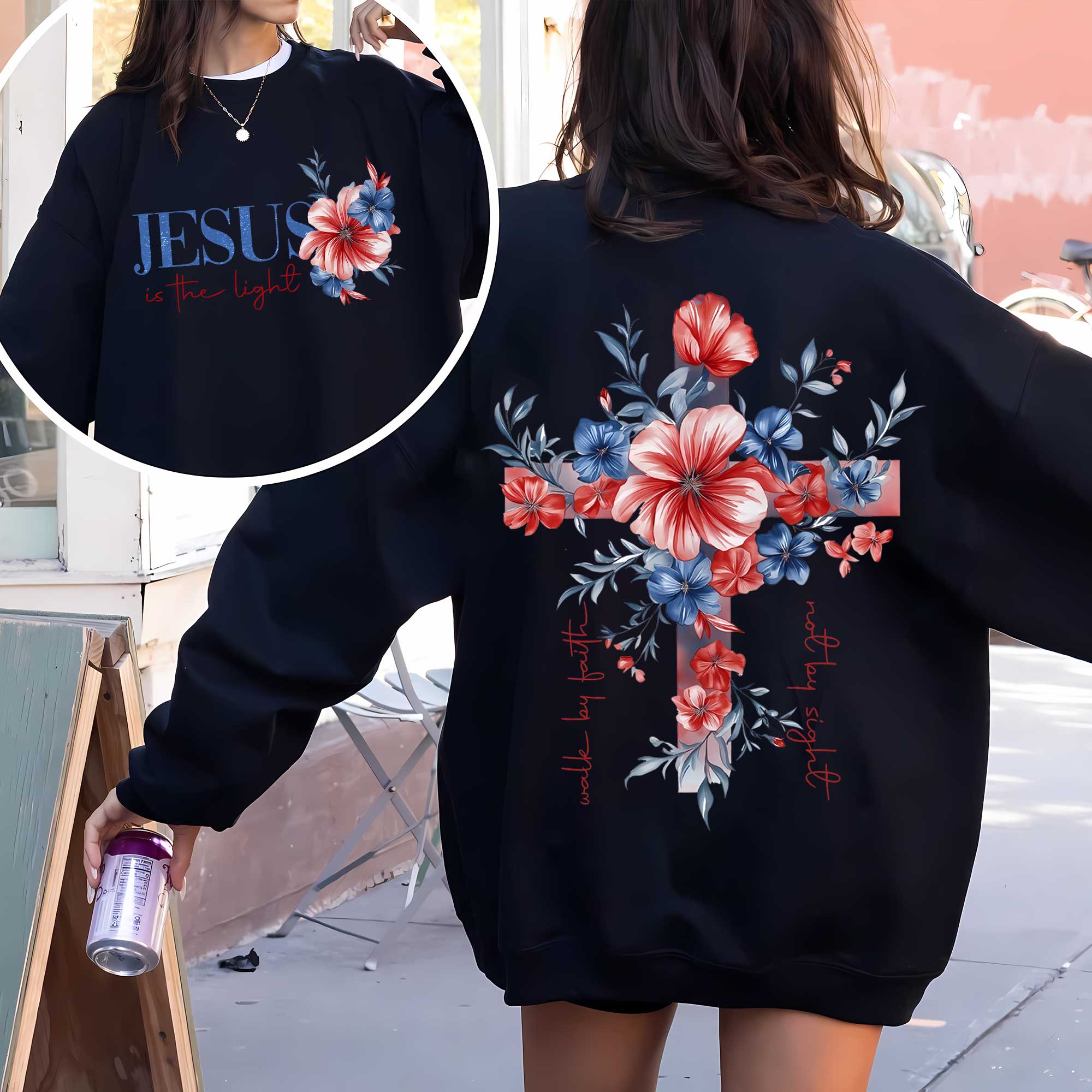 Jesus Is The Light Walk By Faith Not By Sight Sweater