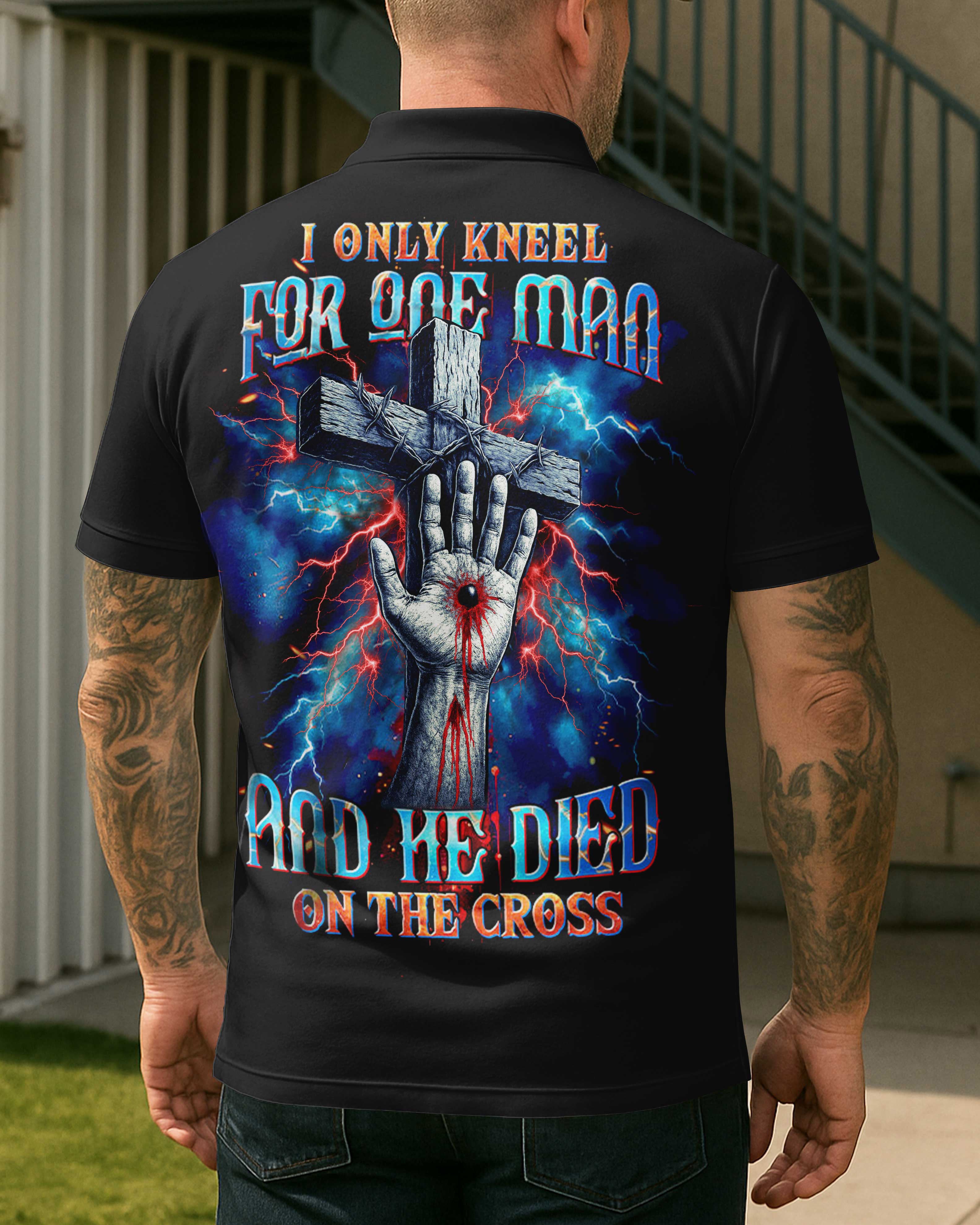 I Only Kneel For One Man All Over Print Polo Shirt
