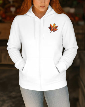 When Leaves Fall Down Zip Hoodie