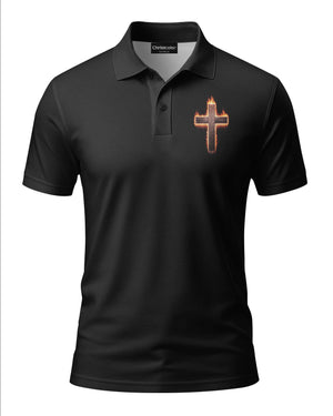 Two Wheels One Cross Endless Grace All Over Print Polo