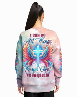 I Can Do All Things Through Christ Who Strengthens Me All Over Print Sweater