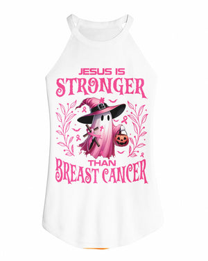 Jesus Is Stronger Than Breast Cancer Rocker Tank Top