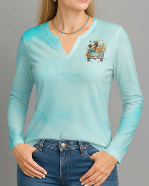 Jesus Take The Wheel All Over Print V-neck Long Sleeves Shirt