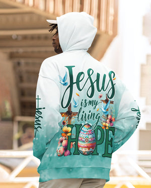 Jesus Is My Living Hope All Over Print Zip Hoodie