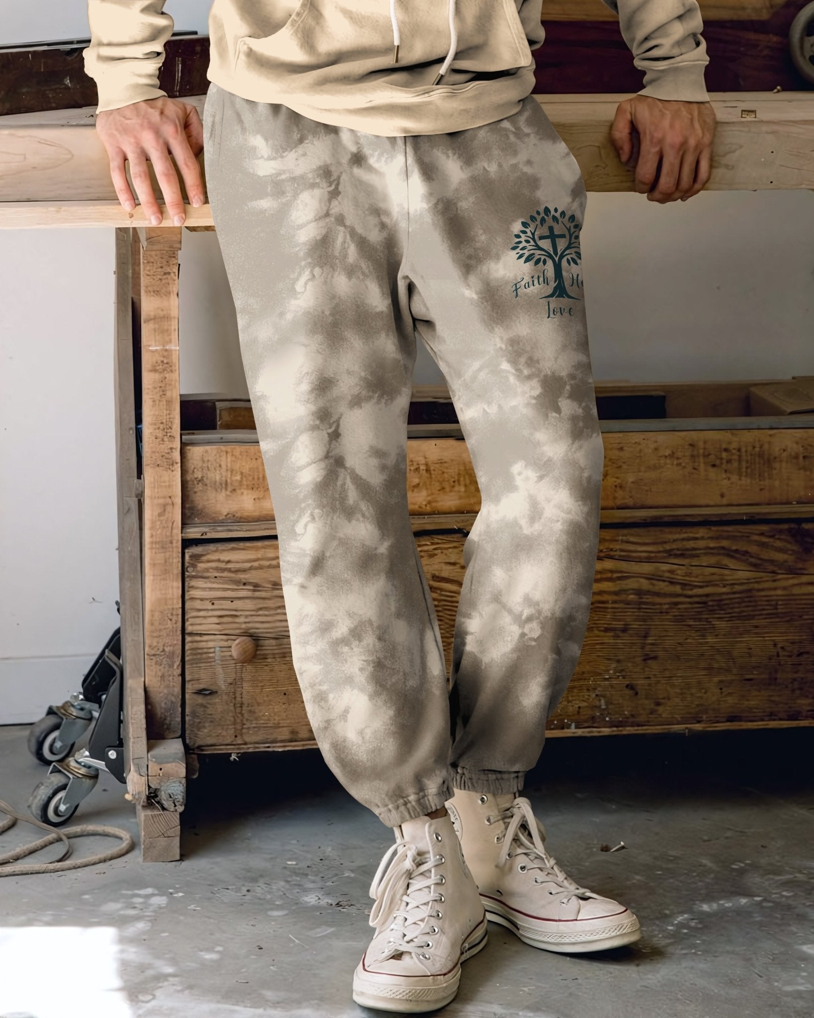 Rooted In Christ All Over Print Jogger Pants