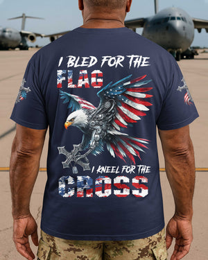 I Bled For The Flag I Kneel For The Cross Shirt