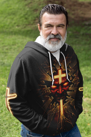 The Devil Is A Liar All Over Print Zip Hoodie