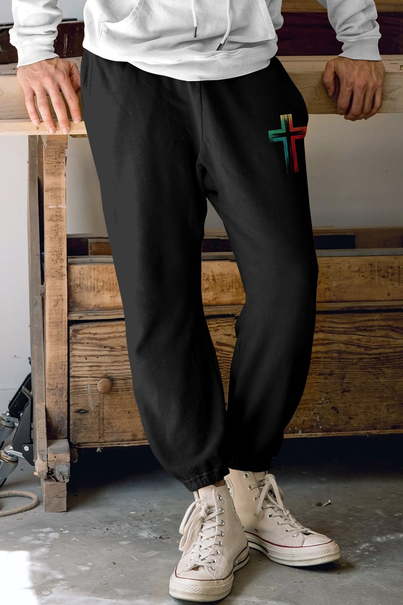Rooted In Christ Jesus Is Light All Over Print Jogger Pants