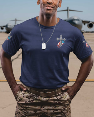 I Bled For The Flag I Kneel For The Cross Shirt