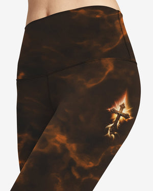 A Child Of God A Man Of Faith A Warrior Of Christ All Over Print Leggings