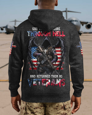 God Took Warriors Through Hell And Returned Them As Veterans Shirt