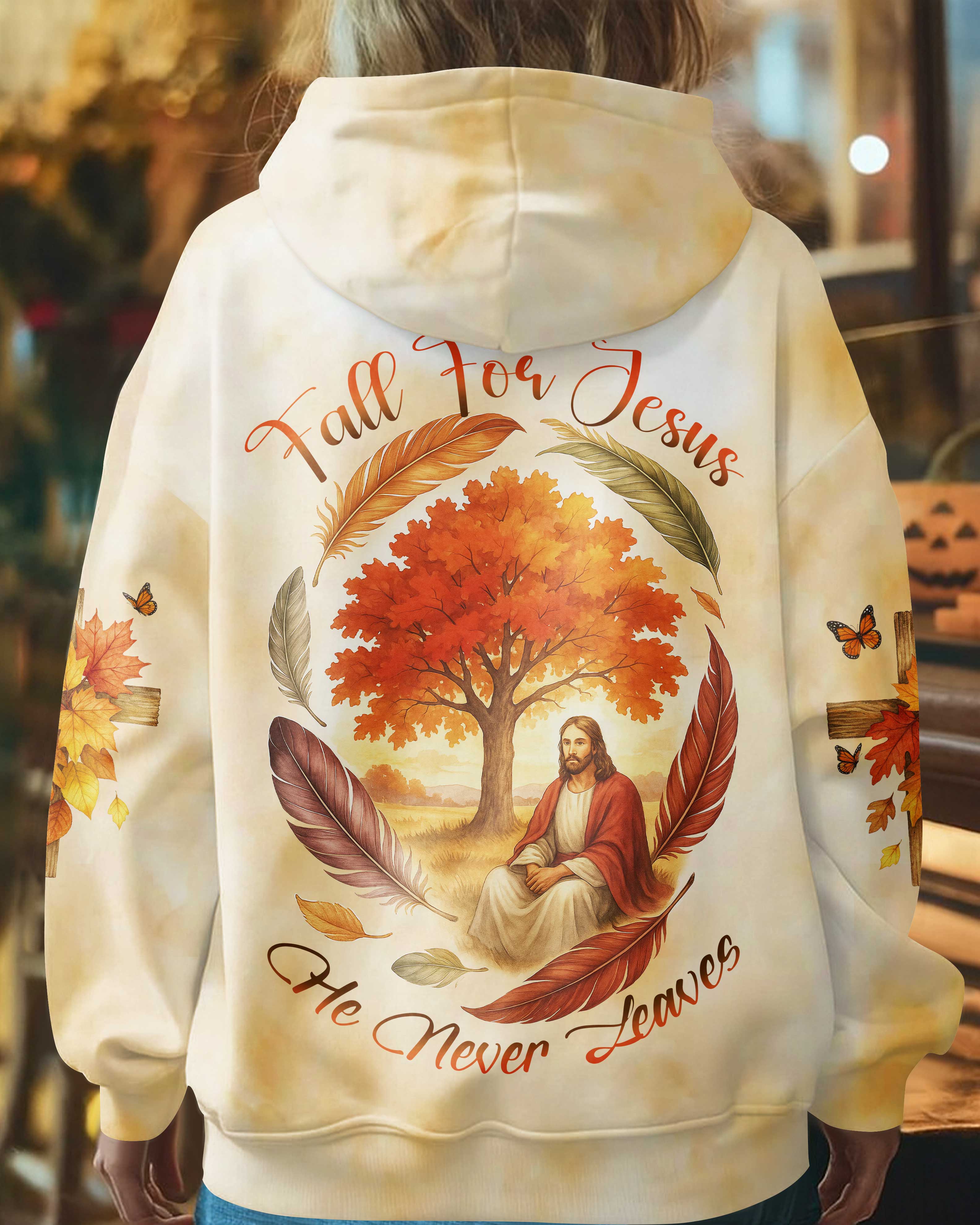 Fall For Jesus He Never Leaves Shirt