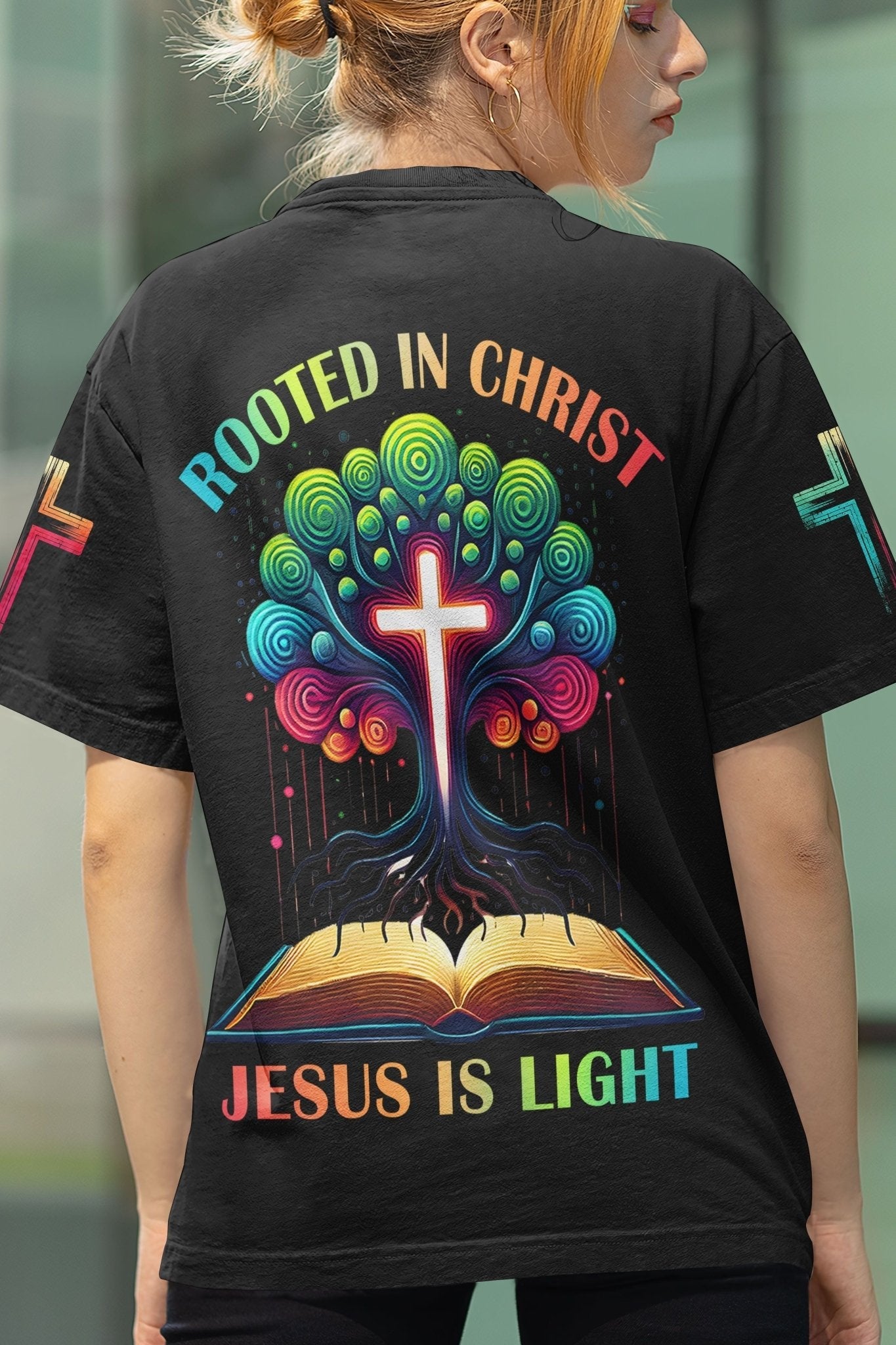 Rooted In Christ Jesus Is Light All Over Print T-shirt