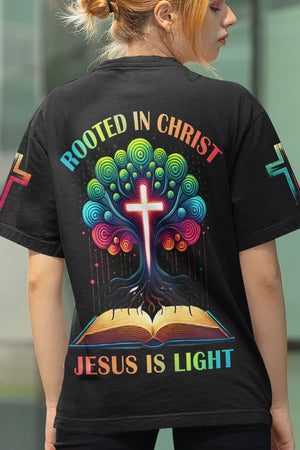 Rooted In Christ Jesus Is Light All Over Print T-shirt