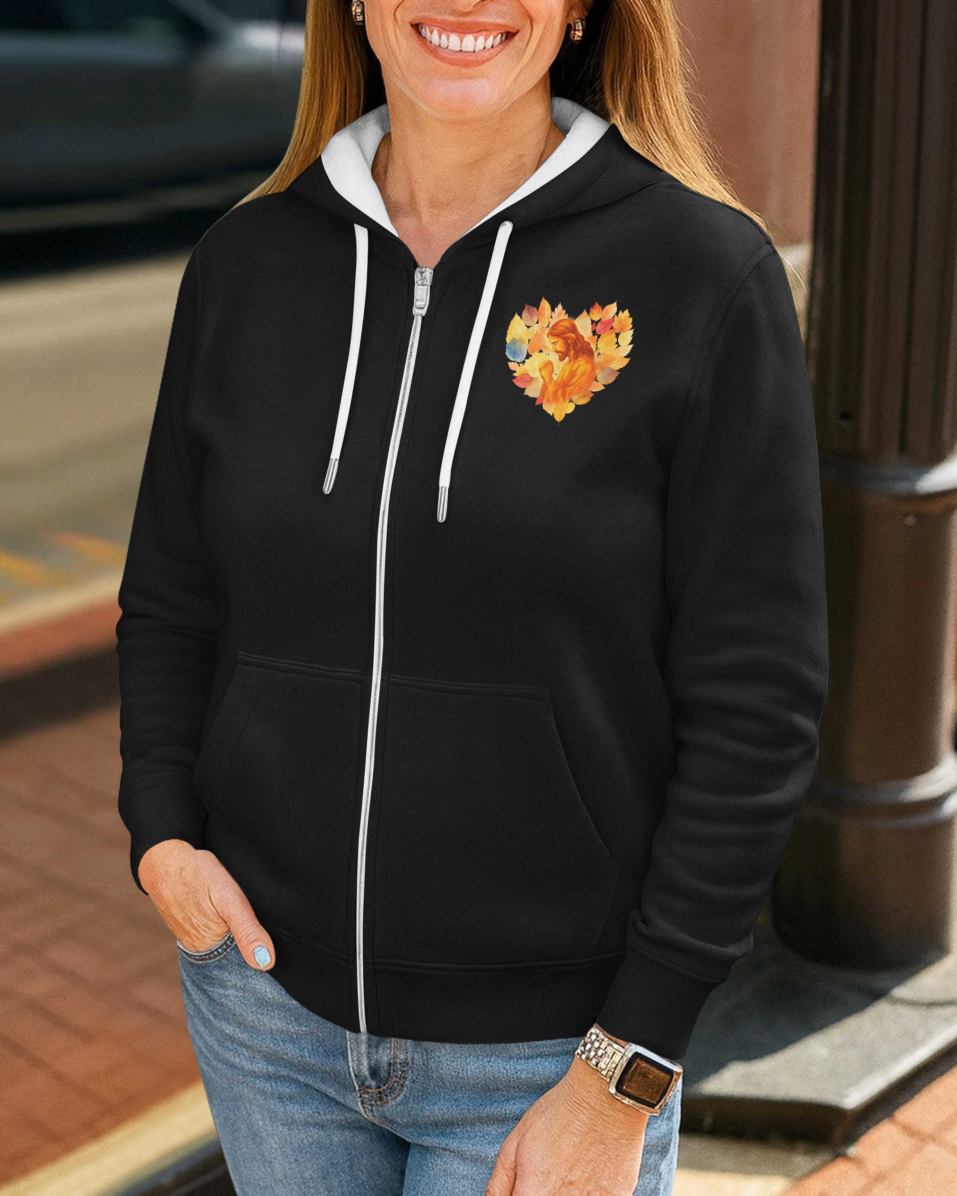 In Every Falling Leaf Zip Hoodie