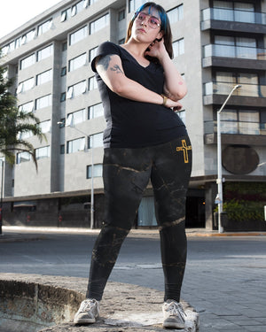 Death Could Not Hold Him All Over Print Leggings