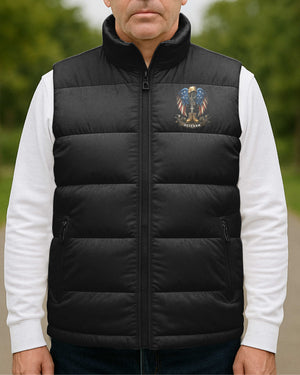 Veteran Don't Thank Me Thank My Brothers Who Never Came Back Now Resting In Jesus' Arms All Over Print Sleeveless Puffer Jacket