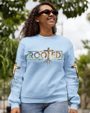 Woman Of Faith Rooted In Christ All Over Print Sweater