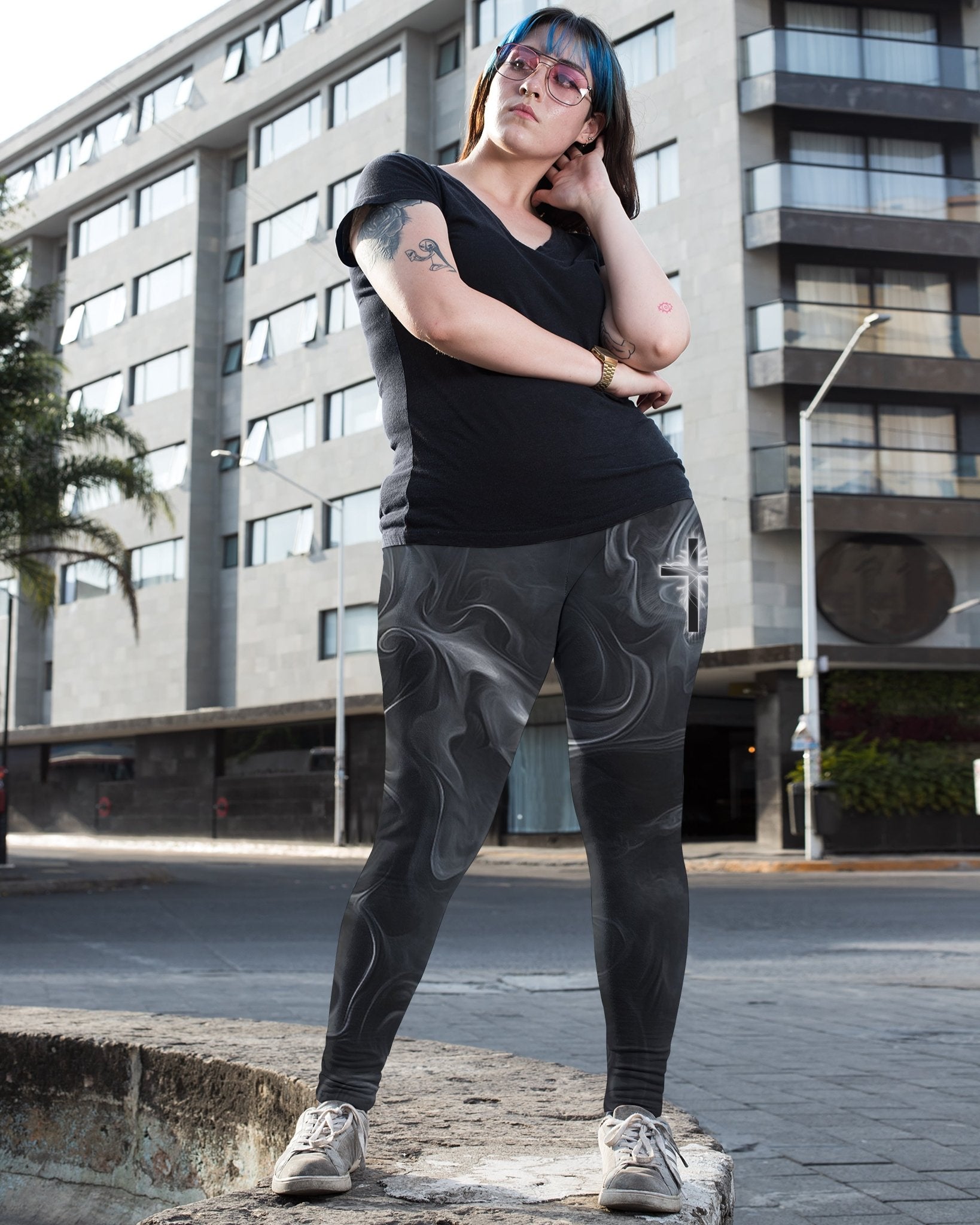 A Child Of God A Man Of Faith All Over Print Leggings