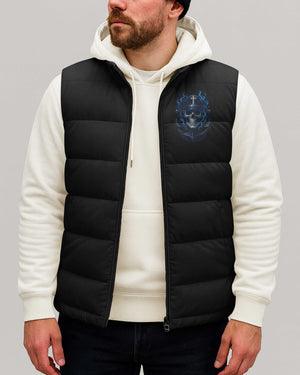 When Army Strong Isn't Enough God Sent U.S. Navy All Over Print Sleeveless Puffer Jacket