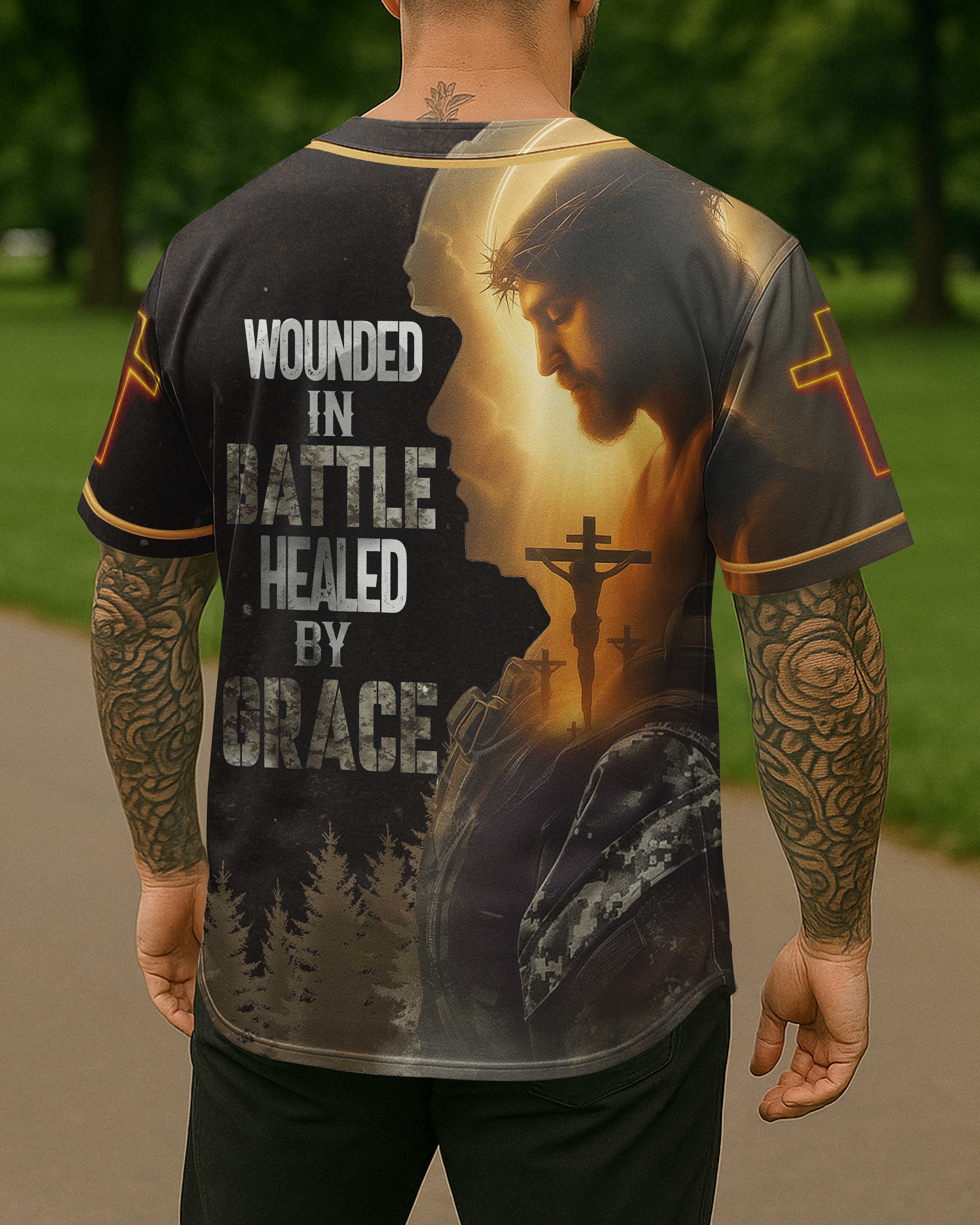 Wounded In Battle All Over Print Jersey