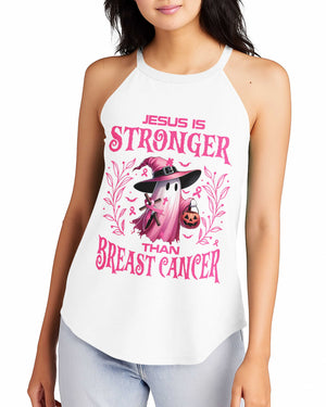 Jesus Is Stronger Than Breast Cancer Rocker Tank Top