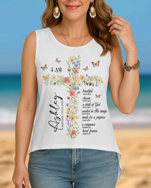 Personalized I Am Cut Out Wrap Back Tank Top