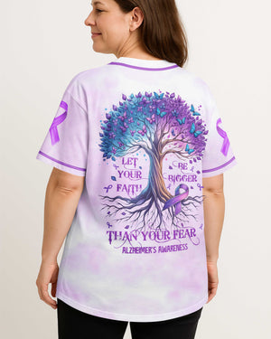 Let Your Faith Be Bigger Than Your Fear Alzheimer's Awareness All Over Print Jersey