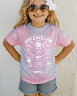 God Says I Am All Over Print T-Shirt Kid