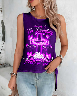 Faith Hope Love All Over Print Cut Out Wrap Back Tank Top
