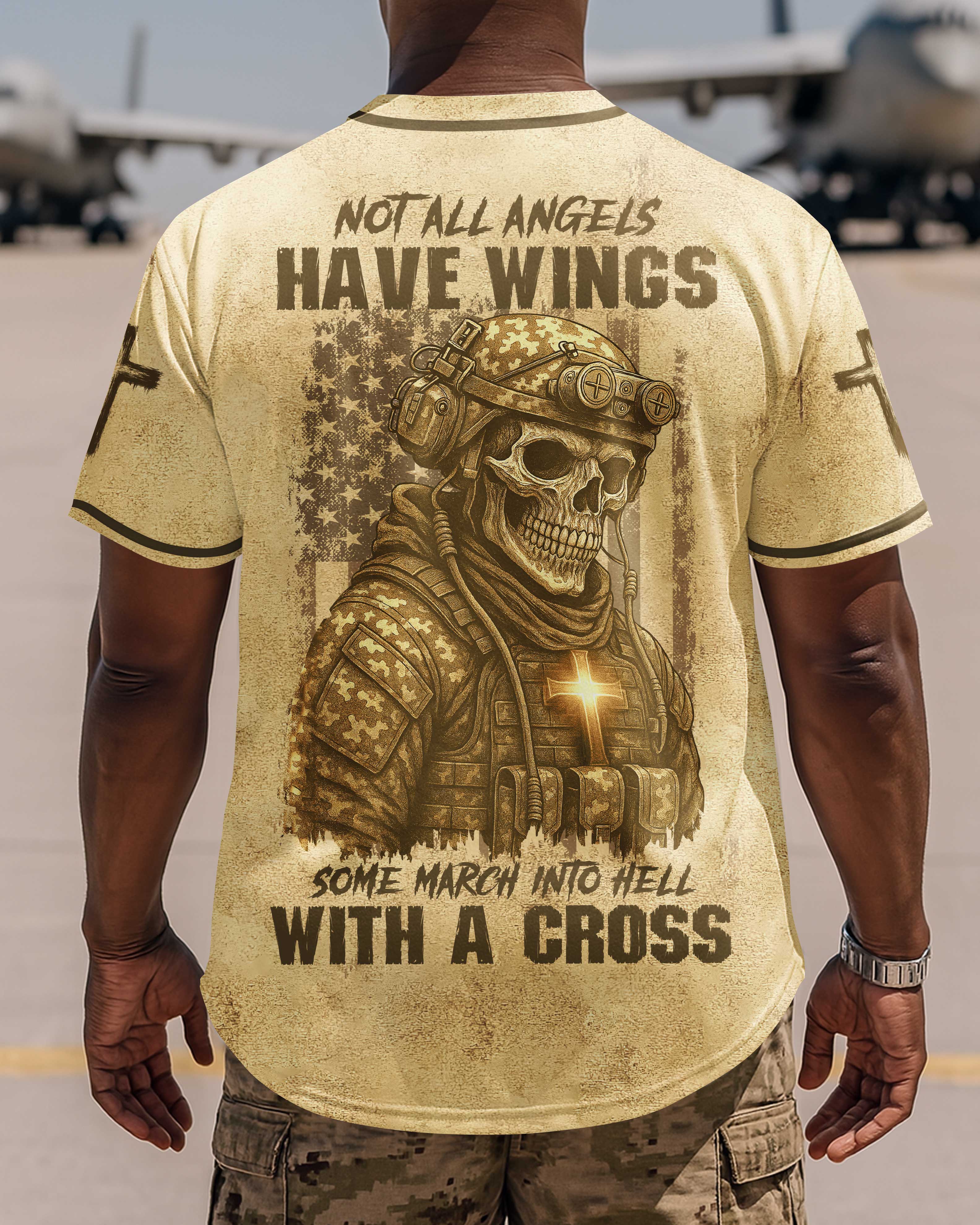 Not All Angels Have Wings Some March Into Hell With A Cross Shirt