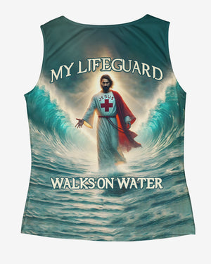 My Lifeguard Walks On Water All Over Print V-neck Tank Top