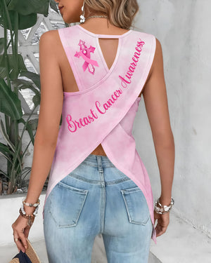 With God All Things Are Possible All Over Print Crop Out Wrap Back Tank Top