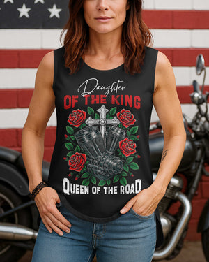 Daughter Of The King Cut Out Wrap Back Tank Top