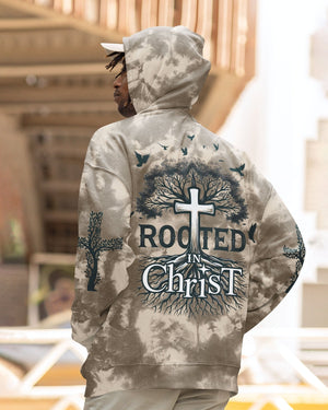 Rooted In Christ All Over Print Zip Hoodie
